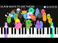 Dumb Ways To Die Theme EASY Piano Tutorial