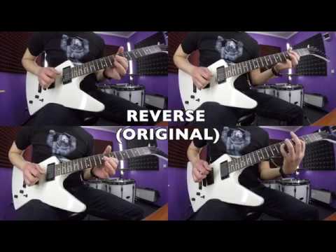 Blackened - Metallica - Intro - guitar cover (normal and reversed)