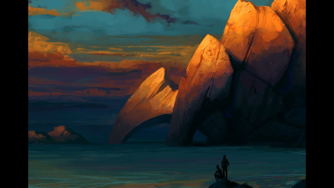 Photoshop Speedpaint - Sunset Shore fantasy