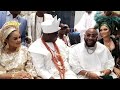Watch How Davido Introduces His Wife Chioma To Ooni Of Ife At Taiwo Afolabi's Daughter Wedding