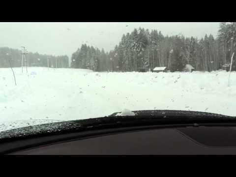 Jaguar XF AWD Snow Track POV drifts on board - Autogefühl