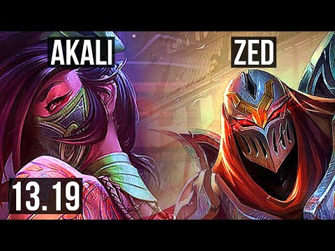 AKALI vs ZED (MID) | 16/1/14, 7 solo kills, Legendary, 300+ games | NA Master | 13.19