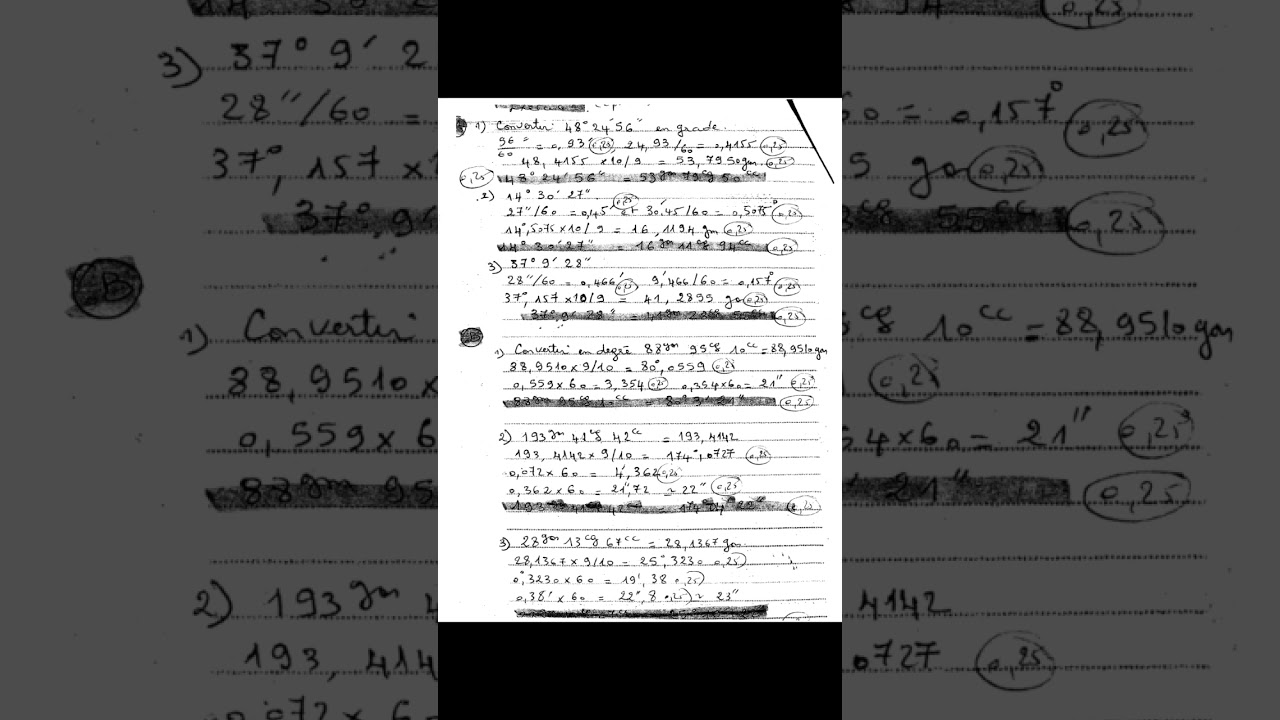 Examens Corrigés Topographie 1 Lien de téléchargement PDF dans les commentaires