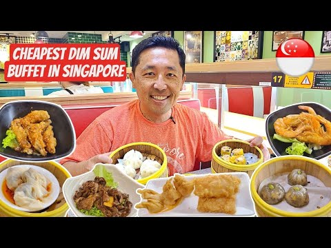 $ 16 TUDO QUE VOCÊ PODE COMER DIM SUM BUFFET em Cingapura🥢🥟 Conveyerbelt AYCE High Tea Buffet 🇸🇬