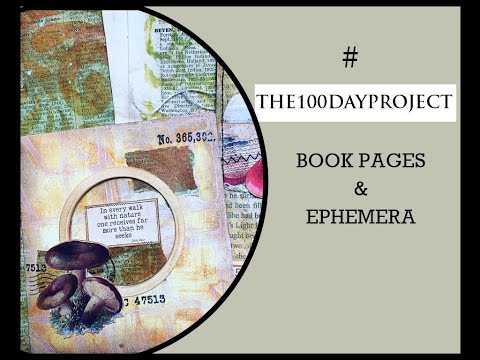 DAY 57/58 #the100dayproject Using book pages.  Mini CD envelope from the Gel Prints
