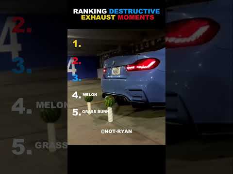 Ranking Destructive Exhaust Moments 🚗💥 #1 is LEGENDARY#shorts  #viral  #ranking