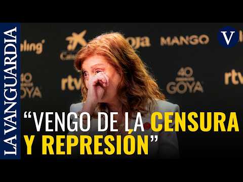Susan Sarandon gets emotional while thanking Spain for its support of Gaza.
