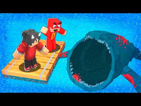 Vi Overlever BLOOP På Vores RAFT I Minecraft!