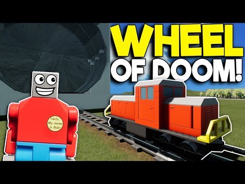 LEGO WHEEL OF DESTRUCTION VS CITY TRAIN! - Brick Rigs Multiplayer Gameplay