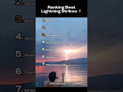 Ranking Best Lightning Strikes