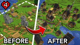 I Transformed a Trading Village in Minecraft Hardcore!