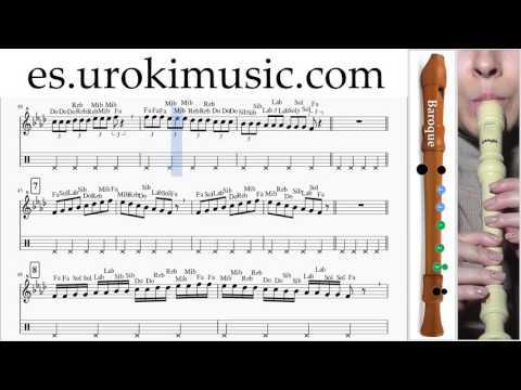 Como Tocar Flauta dulce B  Adele Hello Parte#1 Clases Notas Musicales Tutorial Tablatura Maestro Esc