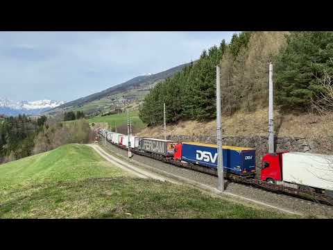 Bahnbetrieb an der Brennerbahn (Mühlbachl, 13.04.2022)