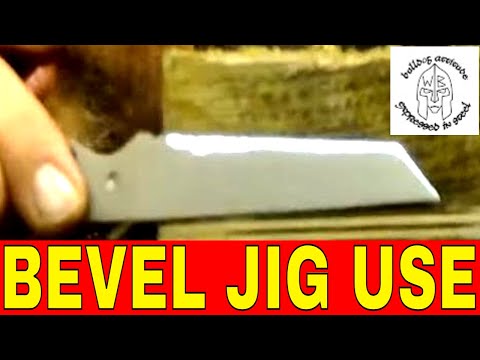 How to Use a Knife Making Bevel Jig , easy tips for beginners knife makers using a grinding jig