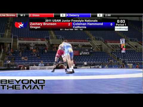 Junior Freestyle 152 - Zach Brunson (OR) vs. Coleman Hammond (CA)