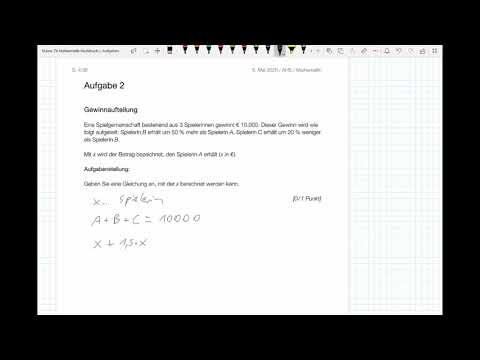 Matura Mai2020 Aufgabe2