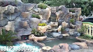 preview picture of video 'Tukang dekorasi kolam tebing air terjun'