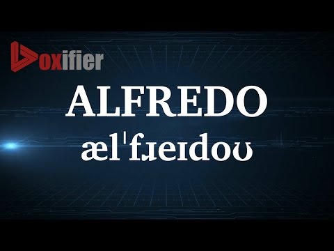 English Pronunciation of Alfredo - Voxifier.com