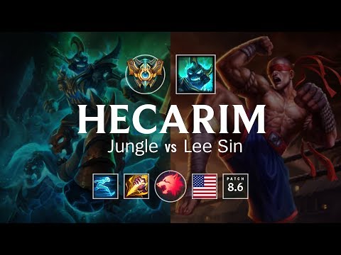 Hecarim Jungle vs Lee Sin - NA Challenger Patch 8.6