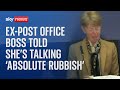 Ex-Post Office boss Paula Vennells accused of talking 'absolute rubbish' as she breaks down in tears
