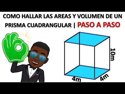 Como hallar o calcular las areas y volumen de un prisma cuadrangular | AREA LATERAL Y TOTAL
