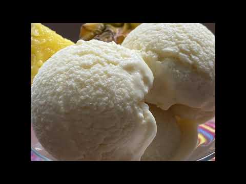 No Churn Pineapple Ice Cream (Ice cream maker not required)