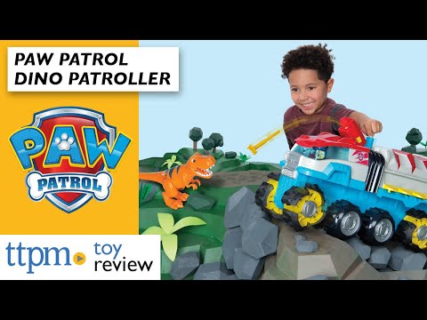 Spin Master PAW PATROL transporto priemonė Dino Patroller, 6058905 video