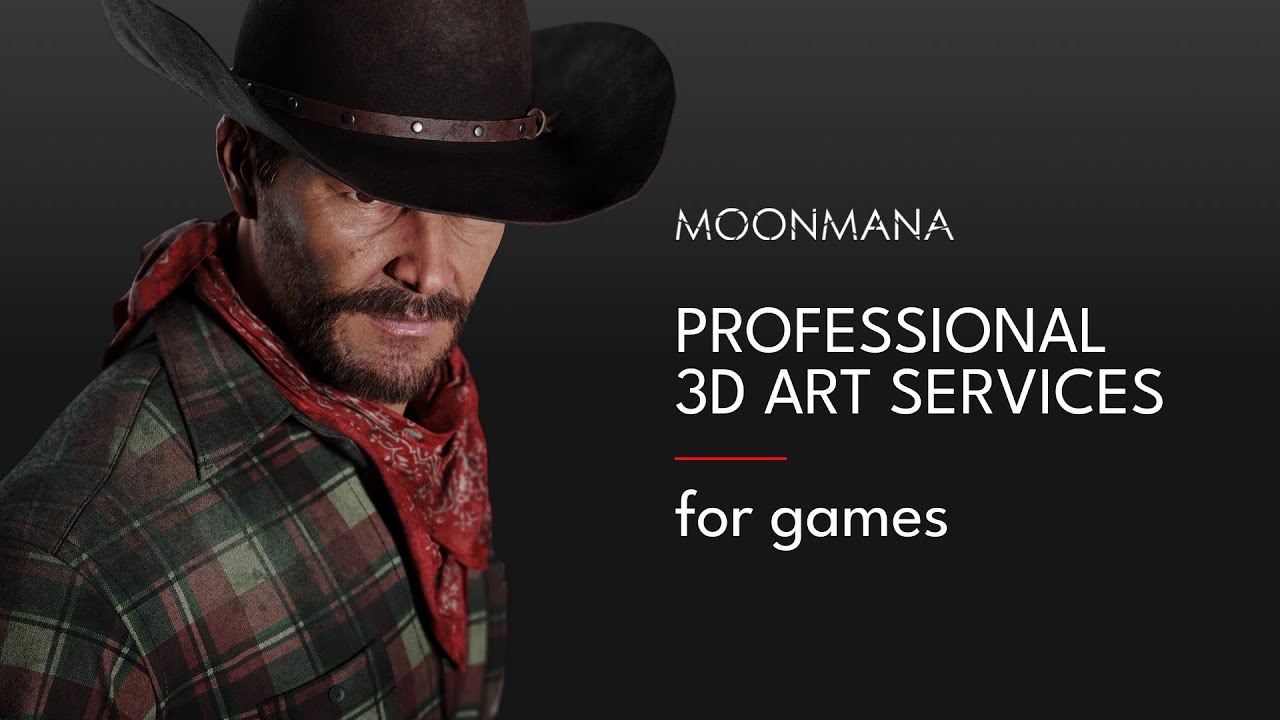Moonmana game development studio: 3D character art. Cowboy