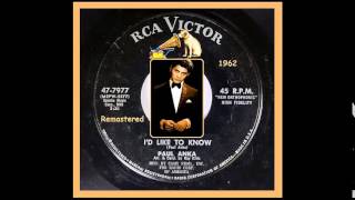 Paul Anka - I'd Like to Know 'Remastered'