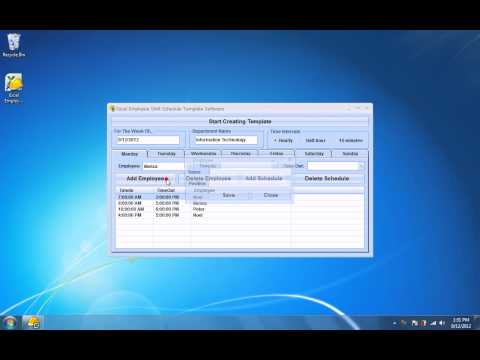 Excel Employee Shift Schedule Template Software