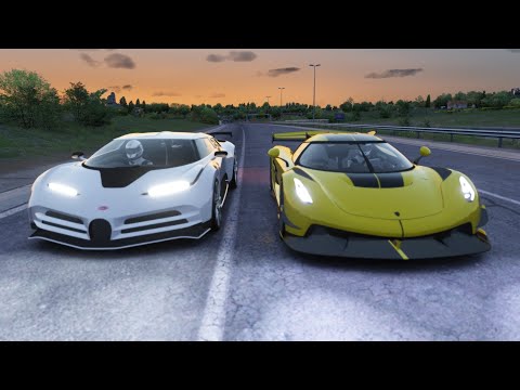 Koenigsegg Jesko vs Bugatti Centodieci at Miseluk