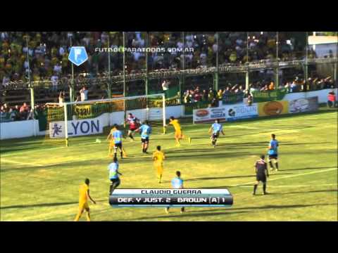 Goles. Defensa y Justicia 2 Brown de Adrogué 1. Primera B Nacional. Fecha 23. Fútbol Para Todos.