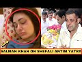 Salman Khan Meet Shefali Jariwala Husband Parag Tyagi After Watching Shefali Jariwala Antim Yatra