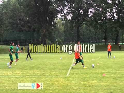 Interview Aoudj et séquences vidéos des entraînements du Mouloudia stage pologne 2015