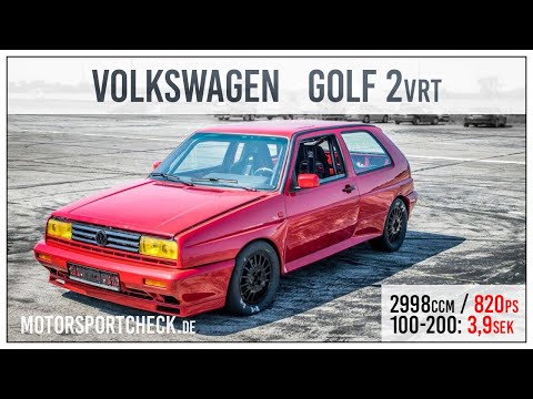VW Golf 2 Rallye VR6 Turbo 4 Motion GT42 820 PS 0-100 100-200 by Motorsportcheck