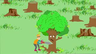 cutting tree-animation film
