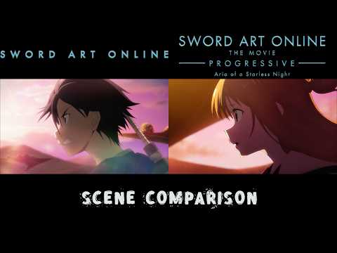 Sword Art Online Progressive SCENE COMPARISON | Episode 1 vs Aria of a Starless Night