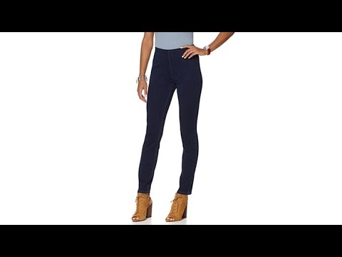 MarlaWynne Long and Lean Side Zip Stretch Denim Pant