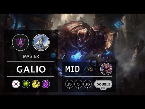 Galio Mid vs LeBlanc - KR Master Patch 10.1