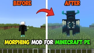Best Morph Mod For Minecraft PE (1.21+) || Transform Into Any Mob ✅ DOWNLOAD FREE 🔥