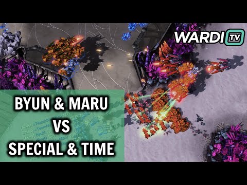 ByuN & Maru vs SpeCial & TIME - RIDICULOUS CONTROL! (TvT)