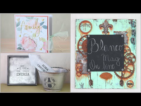 ManosalaObraTv 2019 Program 9 - Mini Scrapbooking Album - Steampunk Slate - Zinc Effect Imitation