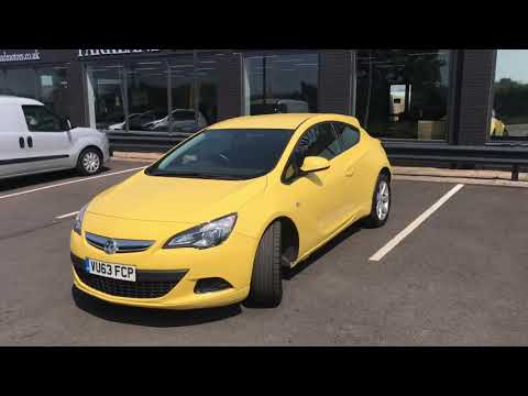 2013 vauxhall astra gtc 1.7 cdti yellow