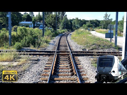 4K Cabride RER A Cergy-le-Haut - Poissy en Mi09  (Croisement à angle droit/Diamond crossing) !