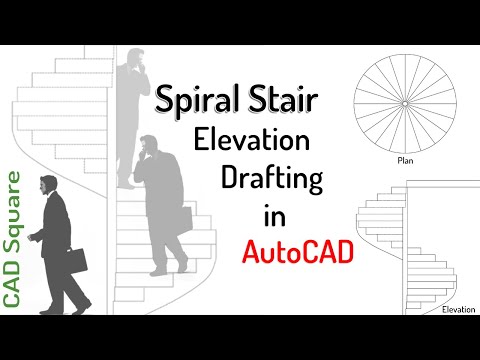 How to Draw a Perfect Spiral Stair Elevation in AutoCAD | Step-by-Step Guide | Quick Tutorial