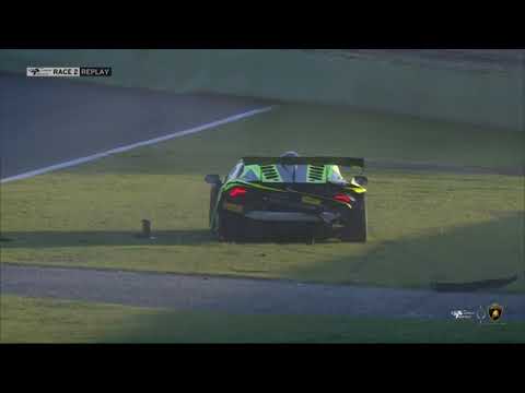 Lamborghini Super Trofeo Europe (Pro + Pro/Am) 2018. Race 2 ACI Vallelunga Circuit. Crash