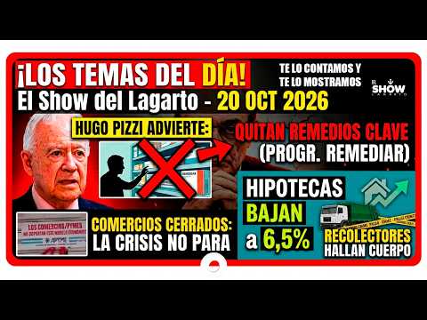 RESUMEN🔴El Show del Lagarto🔥20 de octubre📰 Noticias de Córdoba canal 12 cordoba📍