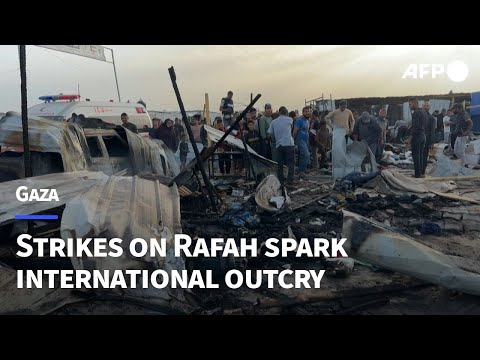 Video Thumbnail: Deadly camp blaze after Israeli strike sparks global outcry | AFP