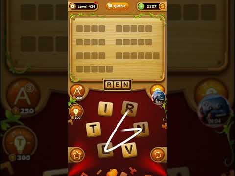word connect - word games puzzle level 420 - YouTube