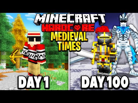Painful - I Survived 100 Days in the Medieval Times on Hardcore Minecraft.. Here's What Happened
